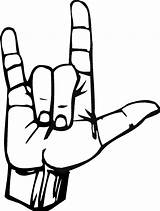 Language Sign Asl Clipart Clip Ily Cool Handshape American Cliparts Signs William Drawing Tattoo Template Peace Coloring Pages Hand Gif sketch template