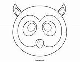 Mask Owl Template Color Printable Masks Coloring Maskspot Choose Board sketch template