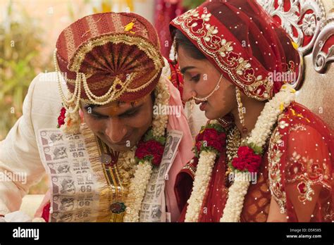 Newly Married Indian Couple Having Telegraph