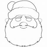 Christmas Mask Coloring Father Printable Santa Pages Masks Claus Categories sketch template