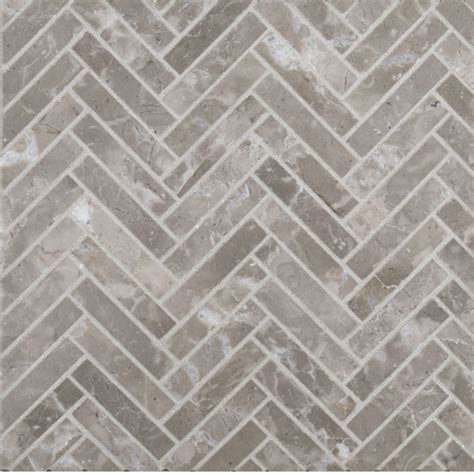 10 875 X 11 375 Natural Stone Herringbone Styx Grey