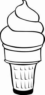 Coloring Ice Cream Cone Pages Printable Cones Clip Icecream Preschoolers Kids Book sketch template