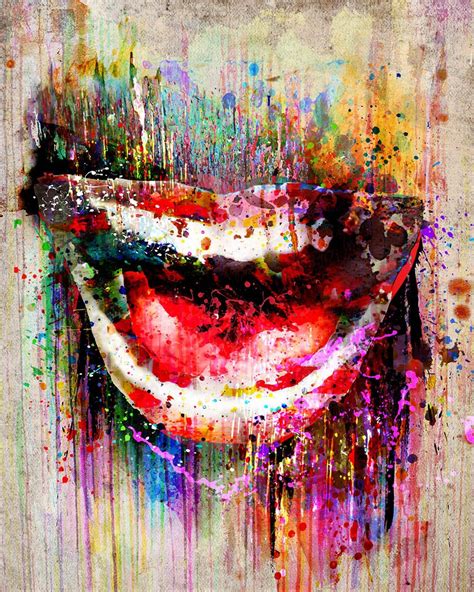 Smile Artwork Mouth Art Print Lips Painting