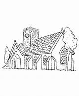 Coloring Medieval Church Churches English Sheets Pages Printable Town Fantasy Small People England Library Popular Comments sketch template