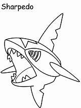 Coloring Pages Pokemon Printable Shark sketch template