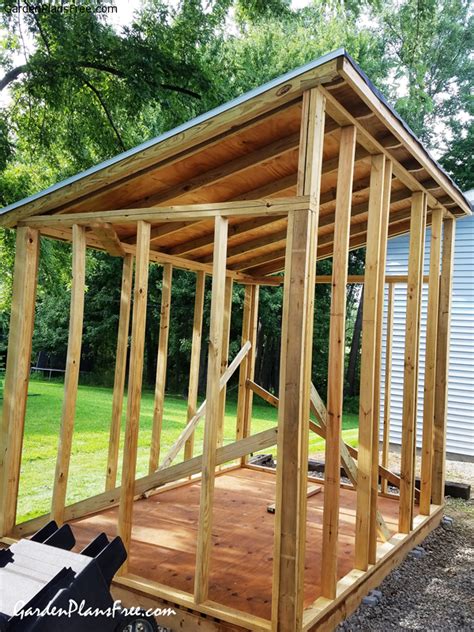 diy  lean  shed  garden plans   build