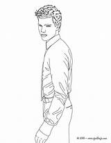 Lautner Posando Dibujos Pessoas Hellokids Línea sketch template