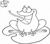 Frog Coloring Pages Frogs Printable Catching Fly Clipart Drawing Color Leap Coqui Froggy Dressed Gets Clip Stamps Kids Colouring Bug sketch template