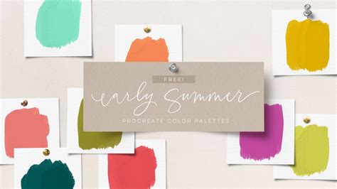 early summer procreate color palettes art ideas