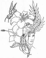 Native American Coloring Pages Designs Printables Patterns Popular sketch template