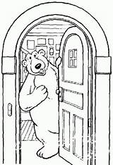 Coloring Animals Funny Bear Handcraftguide Door Children русский sketch template