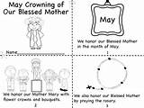 Crowning May Mother Blessed Coloring Mini Pages Book Prayer Kindergarten Teacherspayteachers Prek Pups Created Miss sketch template