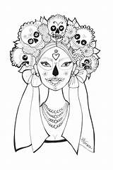 Coloring Dead Pages Catrina Adult Printable Skull Muertos Dia Sheets Adults Halloween Los Heather Fonseca Drawing Print Color Book Sugar sketch template