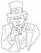 Uncle Sam Drawing Coloring Pages Getdrawings sketch template
