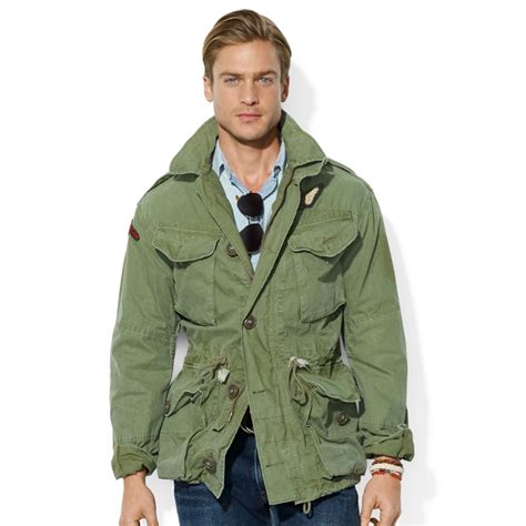 lyst ralph lauren polo eaglecrest combat jacket  green  men