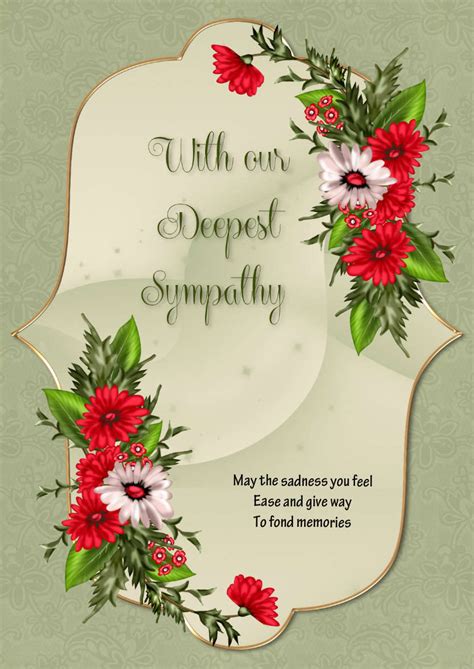 With Our Deepest Sympathy In Card Creator Gallery