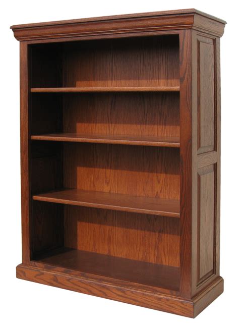 traditional  ft bookcase  raised panel sides amish furniture
