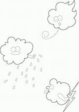 Clouds Having Fun Coloring Finished sketch template