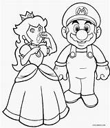 Peach Princess Coloring Pages Printable Kids Mario Super sketch template