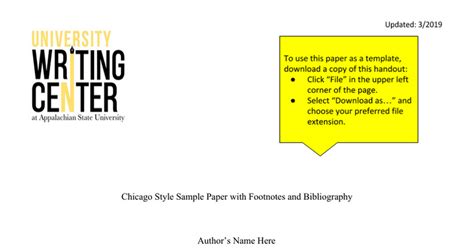 chicago style sample paper  edition google docs
