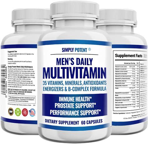 Simply Potent Daily Multivitamin For Men 35 Vitamin Mineral