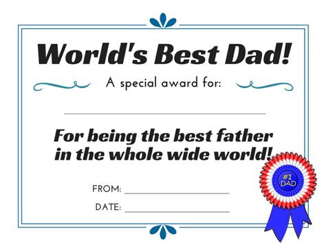 worlds  dad   printable certificates  fathers day