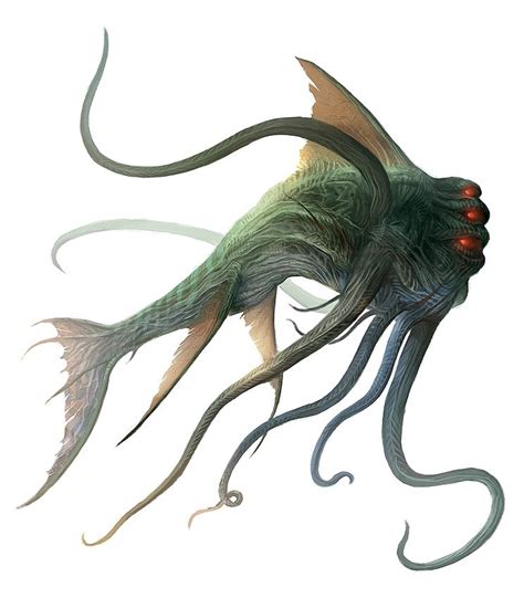 aboleth  damie   deviantart weird creatures fantasy monster creature concept art