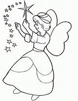 Fairy Coloring Pages Godmother Outline Cinderella Magic Drawing Characters Tinkerbell Getdrawings Makes Getcolorings Color Piping Print sketch template