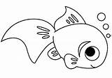 Coloring Fish Cute Pages Outline Printable Easy Template Clipart Templates Drawing Color Print Colouring Cartoon Fin Kids Clip Animal Tattoo sketch template