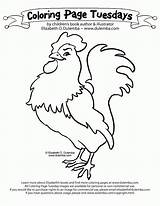 Coloring Rooster Pages Dulemba Children Cow Tuesday Library Clipart Popular Coloringhome sketch template