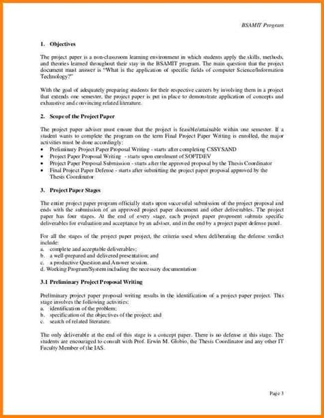 sample project proposal letter  document template