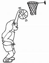 Basketball Coloring Pages Girl Player Printable Printactivities Color Kids Print Appear Printables Printed Only When Will Do Birthday sketch template