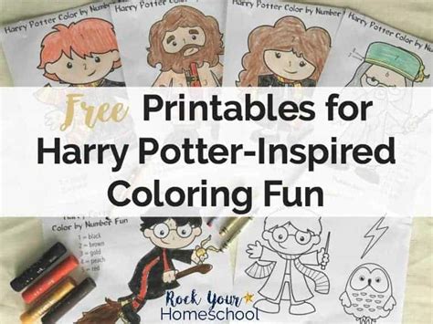 printables  harry potter inspired coloring fun rock