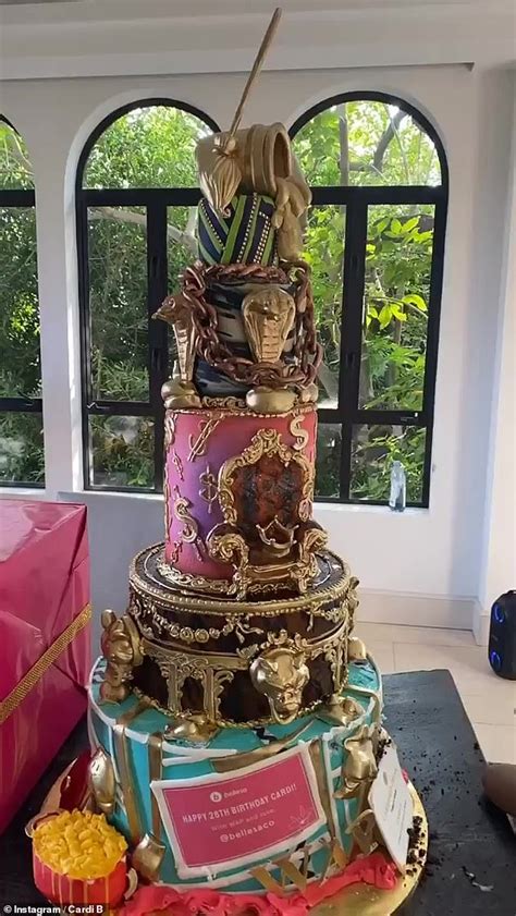 Cardi B Ted An Extravagant Five Tier Cake And Sex Toys