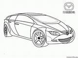 Nowoczesne Samochody Kolorowanki Japonia Mazda sketch template
