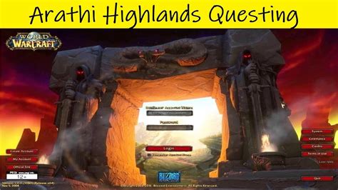 World Of Warcraft Classic Arathi Highlands Questing Youtube