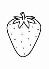 Strawberry Coloring Dibujo Para Fresa Colorear Fraise Erdbeere Coloriage Aardbei Kleurplaat Fargelegge Malvorlage Bilde Pages Printable Jordbær Edupics Color Template sketch template