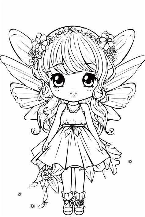 easy cute fairy coloring pages  kids   printable