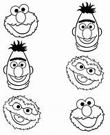 Sesame Street Coloring Pages Characters Ernie Face Bert Printable Color Print Rocks Templates Getcolorings Burt Elmo Book Choose Board Halloween sketch template