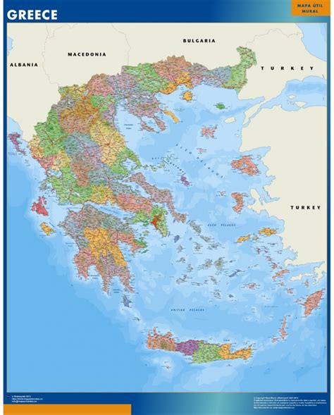 find  enjoy  greece wall map thewallmapscom