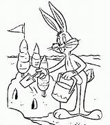 Looney Tunes Coloring Pages Bunny Bugs Printable Kids Toon Drawings Colorare Da Funny Builds Sandcastle Print Color Characters Baby Running sketch template