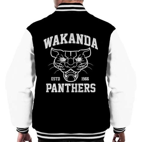 Marvels Black Panther Wakanda Panthers Mens Varsity Jacket