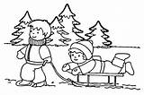 Coloring Pages Winter Snow Kids Children Event sketch template
