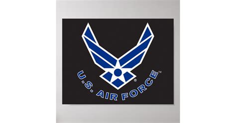 blue air force logo  poster zazzle