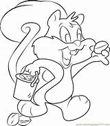 Squirrel Skippy Animaniacs Coloringpages101 sketch template