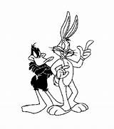 Duck Daffy Coloring Pages Looney Tunes Hunting Bunny Bugs Clipart Cliparts Colouring Funny Library Popular Coloringhome sketch template
