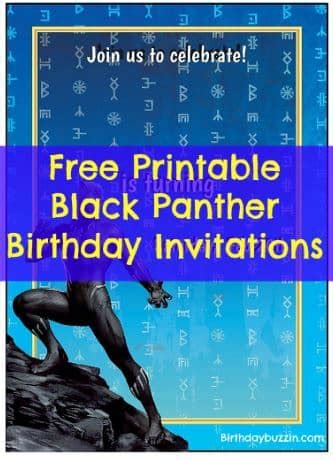 printable black panther birthday invitations birthday buzzin