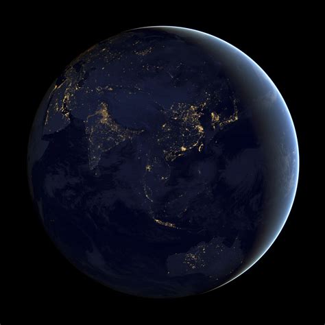 earth  night nasa earth observatorys black marble