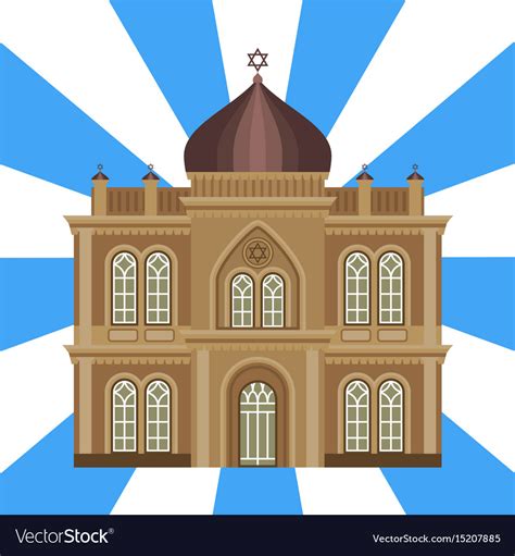 cathedral jewish church temple traditional vector image