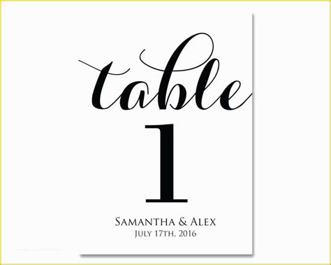 table number templates   printable table numbers